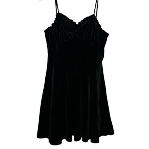Cider Elegant Black Velvet Dress Small